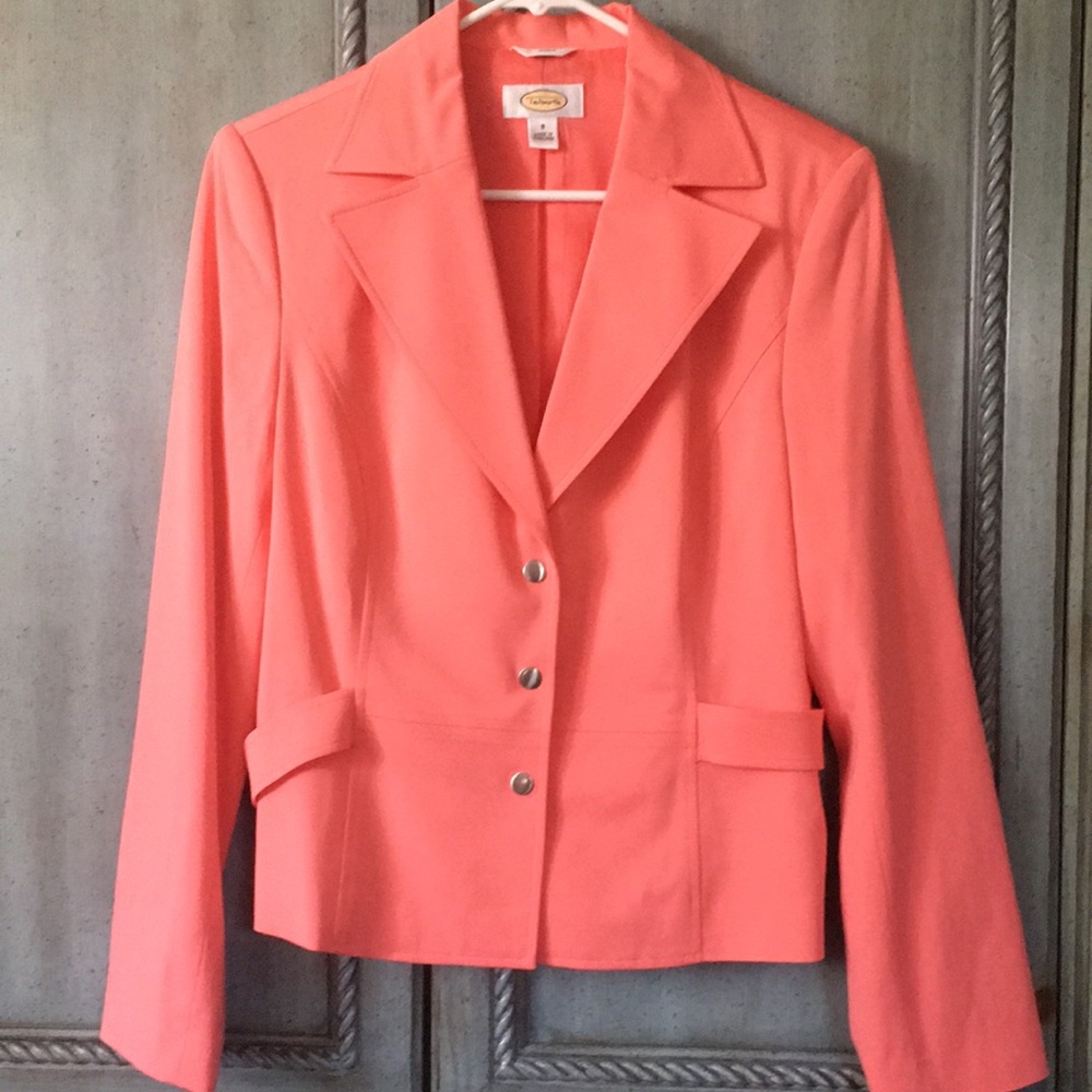 Summer (creamsicle color) orange jacket with three silver snaps. NWOT